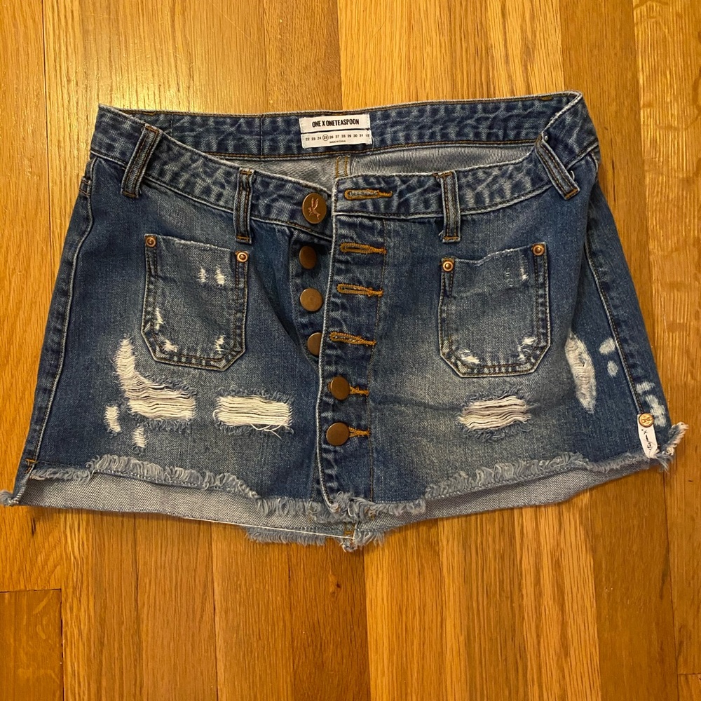 One Teaspoon Denim Skirt